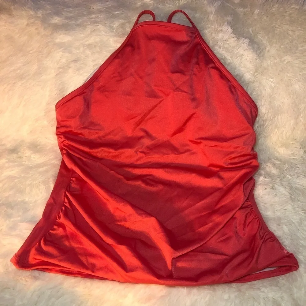 Deep Pink Coral Tankini